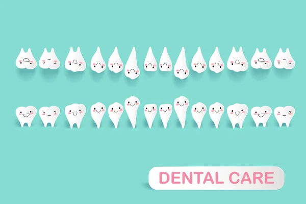 Tand med tandvård — Stock vektor