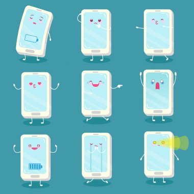 sevimli çizgi cep telefonu