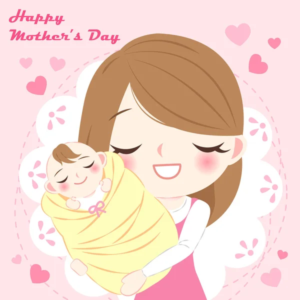 Cartoon happy mother day — Stock Vector