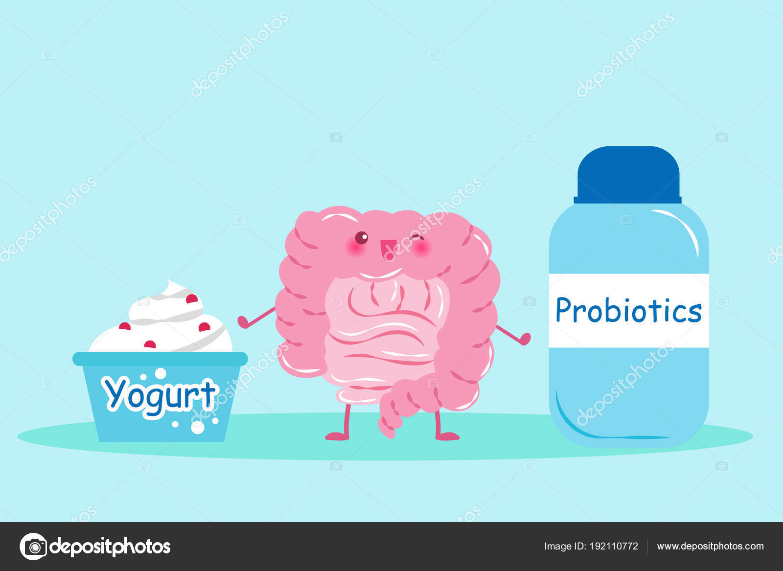 Download Dibujos: yogurt para imprimir | intestino con probióticos ...