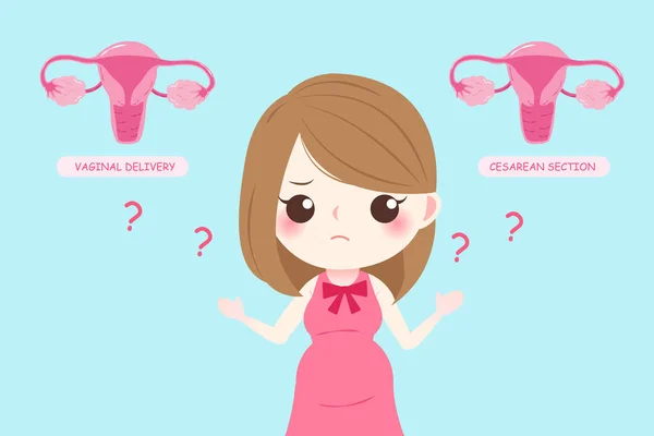 Kvinna med livmoder — Stock vektor
