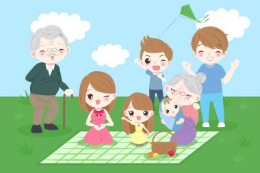 mutlu çizgi film aile