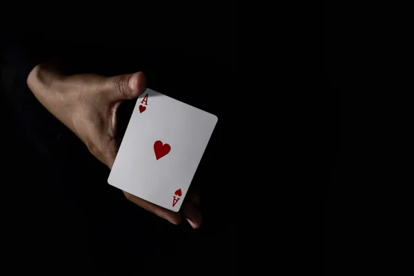 Ace Card in Hand, Chance or Risk of Love Concept