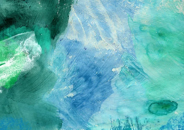 Blaue künstlerische abstrakte bemalte Textur, Grunge-Malerei, dekorative blaue Malerei, zufällige Pinselstriche — Stockfoto