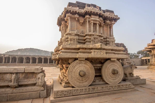 Vittala Chariot Statue Hampi Karnataka India Most Beautiful Architecture — стоковое фото