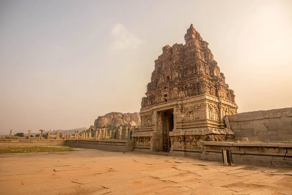 Каменные Колесницы Vijaya Vithala Храм Главная Достопримечательность Хэмпи Карнатака Индия — стоковое фото