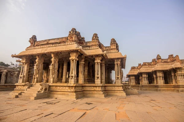 Каменные Колесницы Vijaya Vithala Храм Главная Достопримечательность Хэмпи Карнатака Индия — стоковое фото