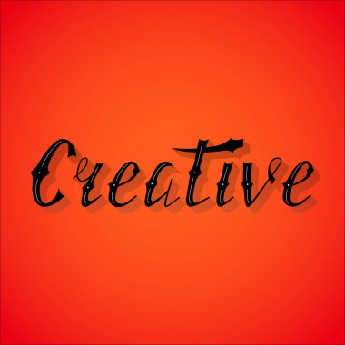 El Retro yazı yaratıcı yazılı