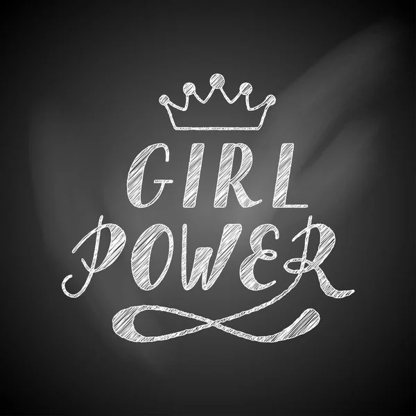 Letras escritas a mano Girl Power — Archivo Imágenes Vectoriales