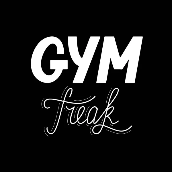 Letras retro dibujadas a mano Gym Freak — Archivo Imágenes Vectoriales