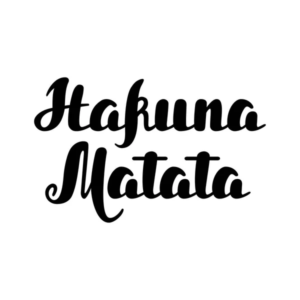 Hakuna matata diseño escrito a mano Ilustraciones De Stock Sin Royalties Gratis