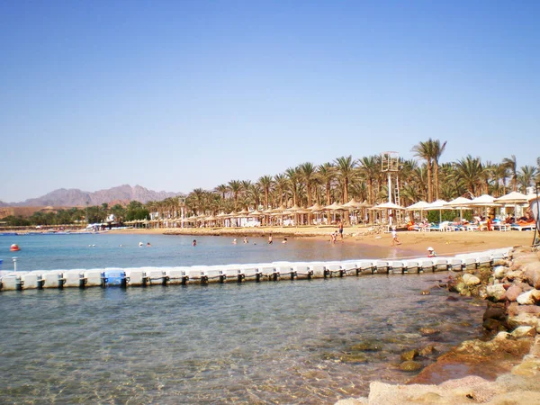Pohled Písečnou Pláž Terrazzina Sharm Sheikh Podzim 2019 — Stock fotografie