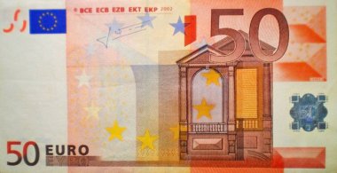 50 avroluk banknota bak