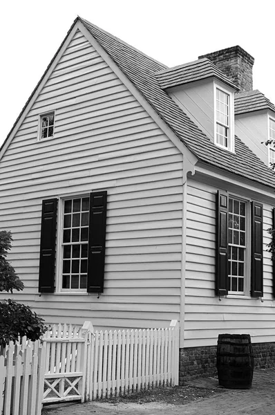 wood fence  white wood house black white