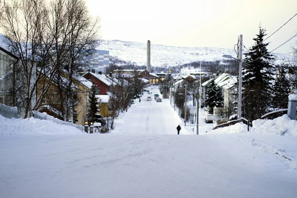 winter street snow Norway