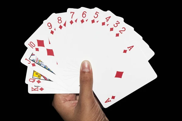 cards game hand diamonds  full hand