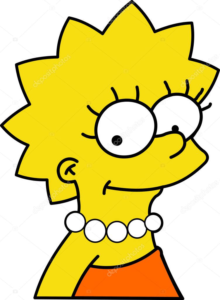 Dibujos animados de ilustración de Lisa Simpson — Foto