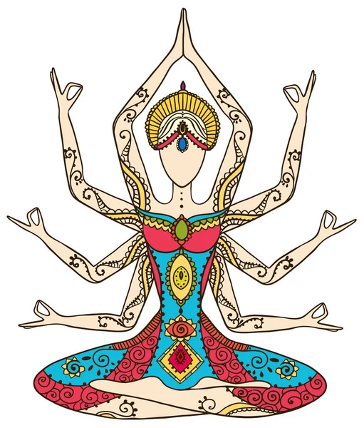 yoga healing chakras mindfulness spiritual meditation mantra illustration  kundalini