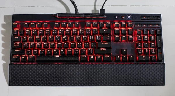 keyboard lights led gamer illuminated tech black red