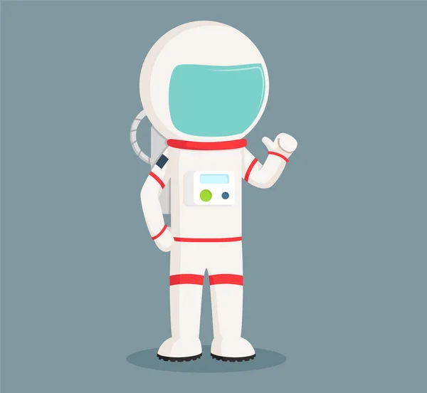 Astronaut stálé pozice vektorové ilustrace design — Stockový vektor