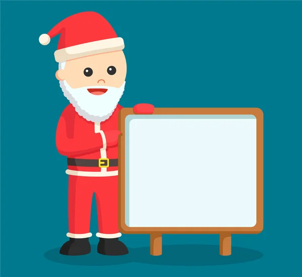 Weihnachtsmann mit leerem Schild — Stockvektor