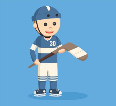 Hokey oyuncu ayakta vektör çizim tasarım