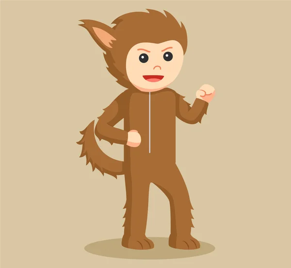 Man in werewolf costume — Stock Vector