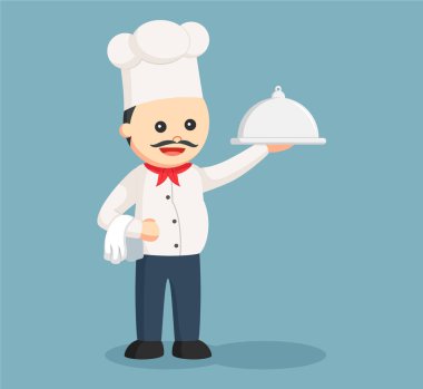 tabağı ile yağ Şef