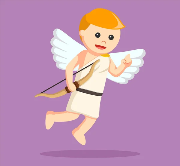 Cupido con diseño de ilustración de arco — Vector de stock