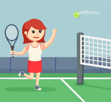 kadın tenisçi Smashing