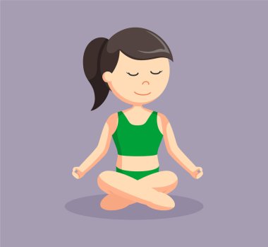 Yoga kadın oturma çapraz