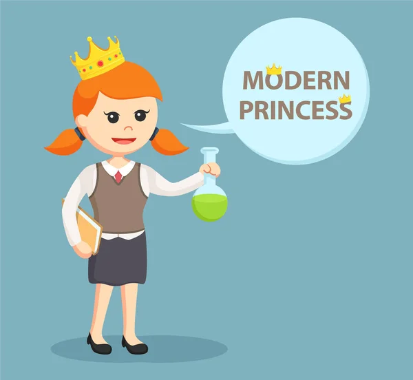 Nerd moderna princesa con callout — Archivo Imágenes Vectoriales