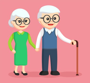 eldery çift elele