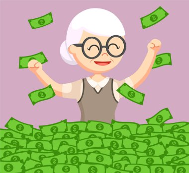 yaşlı kadının emekli parasını