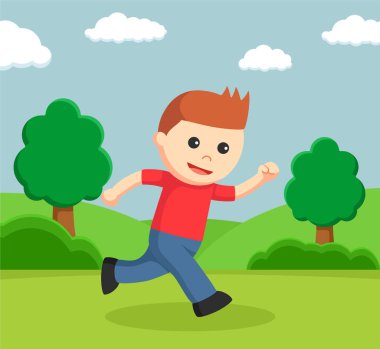 küçük çocuk bir parkta çalıştıran