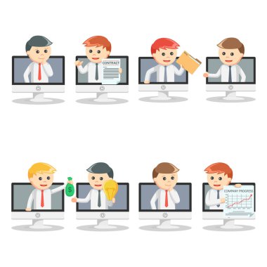 Online iş adamı pc set