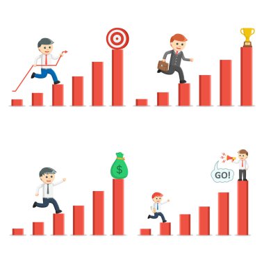 işadamı tırmanış grafik set up