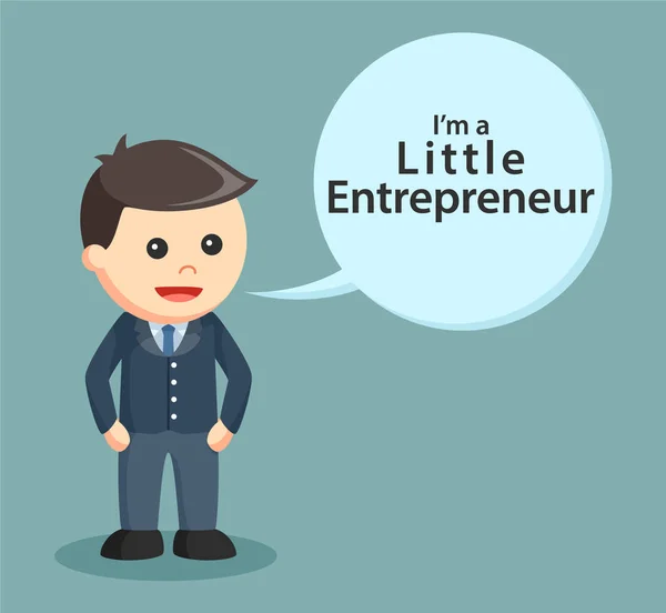 Kleine ondernemer met toelichting — Stockvector