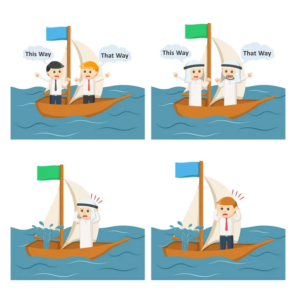 Geschäftsleute segeln Set 2 — Stockvektor