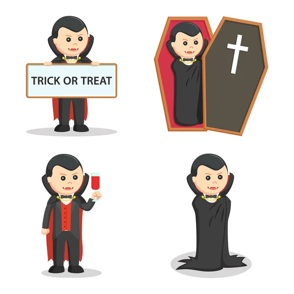 Dracula zestaw ilustracji design — Wektor stockowy