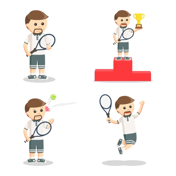 Παίκτης του τένις εικόνα σκηνικά — Διανυσματικό Αρχείο