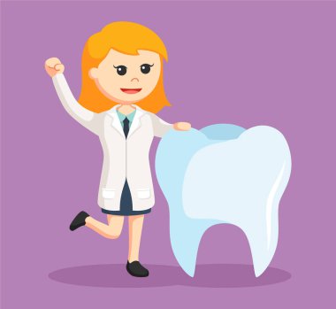 kadın dişçi büyük diş