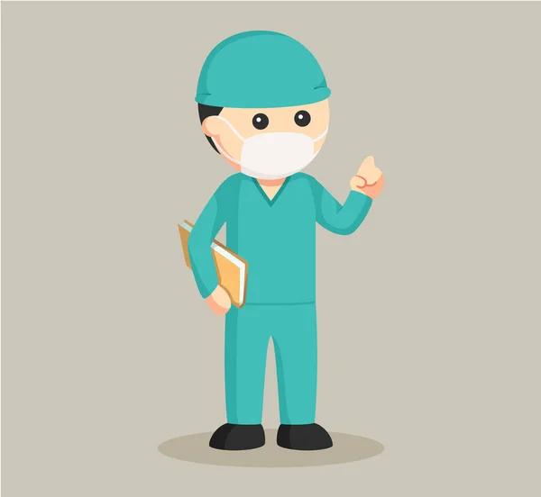 Ιατρός με κοστούμι χειρουργός — Διανυσματικό Αρχείο