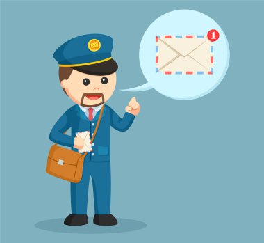 Postacı posta bildirimi belirtme çizgisi ile