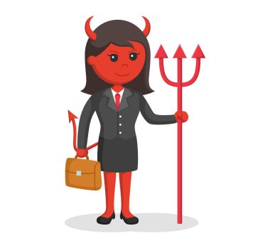 Şeytan işkadını evrak çantası ile