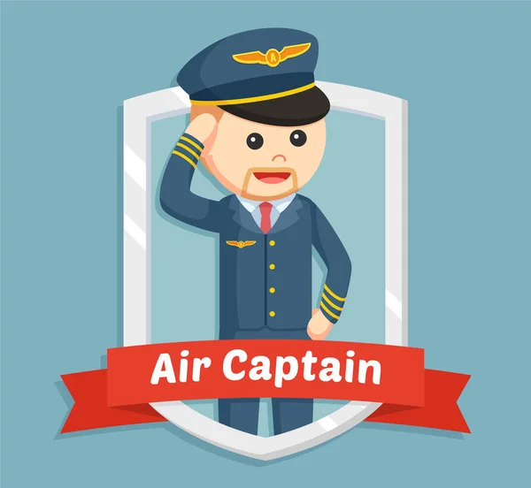 Pilot in embleem afbeelding ontwerp — Stockvector