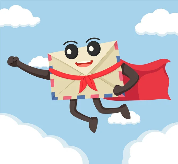 Enveloppe volant avec cape — Image vectorielle