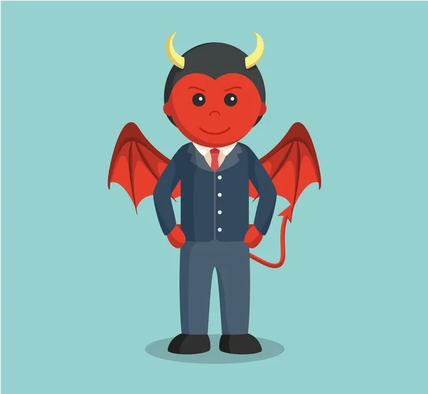 Evil business man with wings — Stock Vector