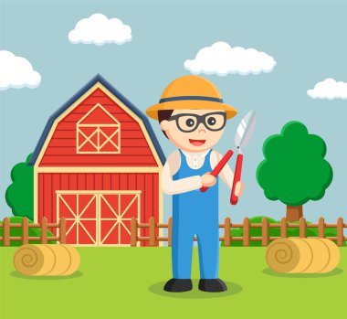 budama makas tutan çiftçi