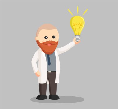 şişman adam bilim adamı ampul fikir